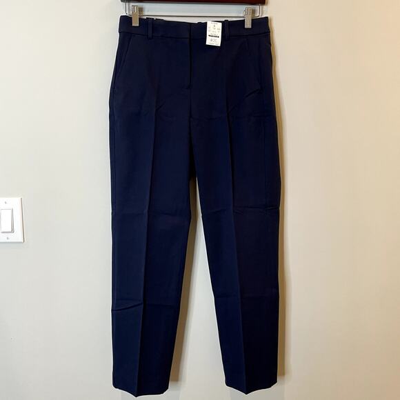 J.Crew Factory Kallie Straight Leg Pant High Waisted Work Date BO899 Navy Blue 6 - Picture 3 of 14